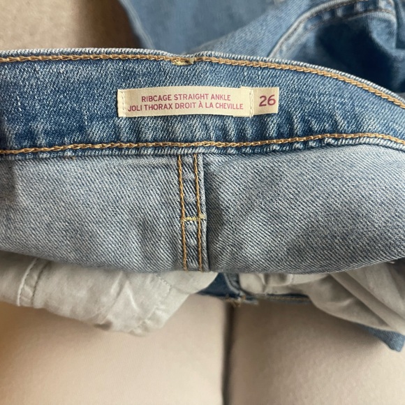 Ribcage Straight Ankle Women's Jeans 26 in Dance Around Medium Wash - Picture 6 of 12